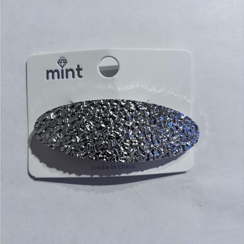Mint Silver Hair Clip